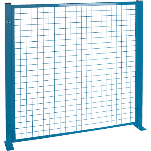 Protecteurs de p&eacute;rim&egrave;tre - Style treillis m&eacute;tallique, 4' h x 4' la, Bleu D. Morneault & Fils
