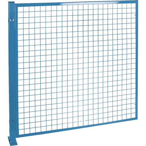 Protecteurs de p&eacute;rim&egrave;tre - Style treillis m&eacute;tallique, 4' h x 4' la, Bleu D. Morneault & Fils