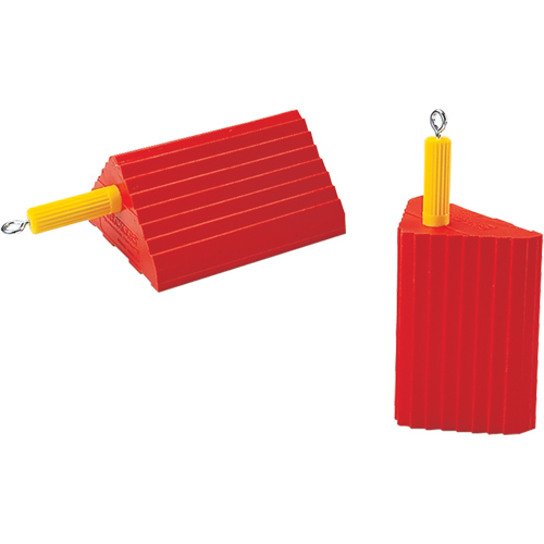 Cales-roue pour usage g&eacute;n&eacute;ral, Polyur&eacute;thane, Orange, 10" la x 8-1/2" p x 5" h D. Morneault & Fils