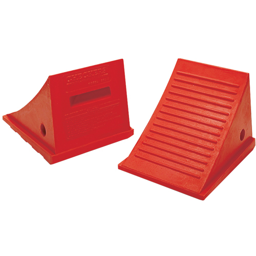 Cales-roue pour usage g&eacute;n&eacute;ral, Polyur&eacute;thane, Orange, 9" la x 11-1/2" p x 8-1/2" h D. Morneault & Fils
