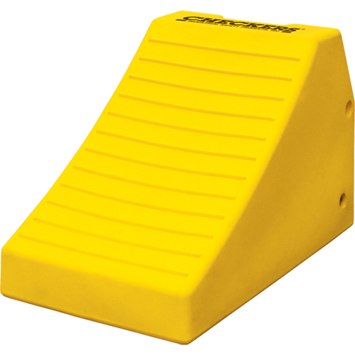Heavy-Duty Wheel Chocks, Polyurethane, Safety Yellow, 14-1/2" W x 24-3/5" D x 16" H D. Morneault & Fils