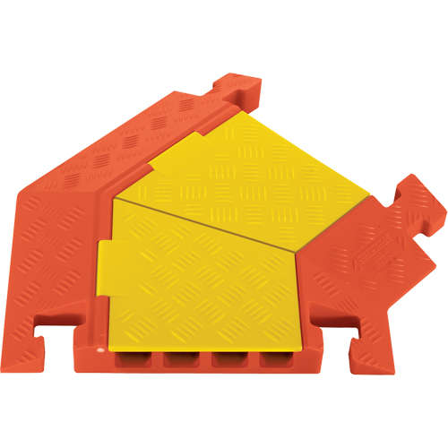 Protecteurs de c&acirc;bles robustes &agrave; 4 canaux Linebacker, virage &agrave; droite D. Morneault & Fils