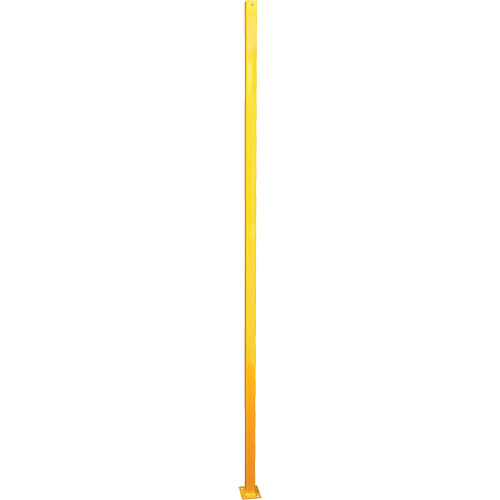 Adjustable Perimeter Guard In-Line Post, 4" W x 96" H, Yellow D. Morneault & Fils