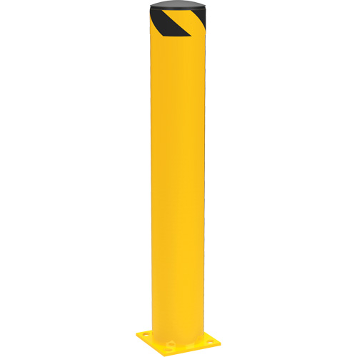 Bornes de s&eacute;curit&eacute; tubulaire, Acier, 42" h x 6-5/8" la, Jaune D. Morneault & Fils