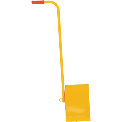 Ergo Handle Wheel Chock, Steel, Yellow, 8" W x 10-3/4" D x 9-1/8" H D. Morneault & Fils