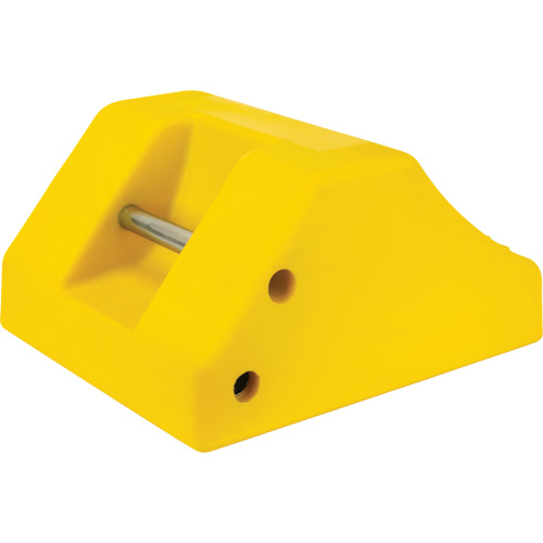 Heavy-Duty Wheel Chocks, Urethane, Yellow, 15-1/2" W x 17-7/10" D x 10" H D. Morneault & Fils