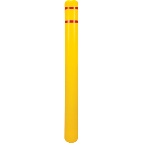 Polyethylene Bollard Cover, 4-1/2" Dia. x 52" L, Red/Yellow D. Morneault & Fils