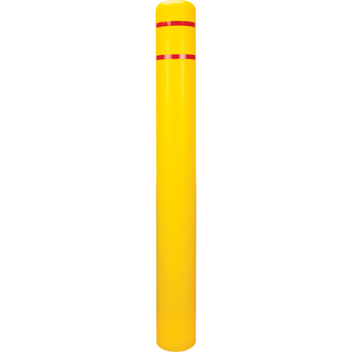 Polyethylene Bollard Cover, 6-5/8" Dia. x 60" L, Red/Yellow D. Morneault & Fils
