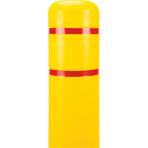 Polyethylene Bollard Cover, 6-5/8" Dia. x 60" L, Red/Yellow D. Morneault & Fils