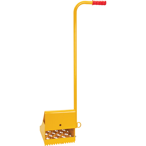 Cale de roue pour la glace avec poign&eacute;e ergonomique, Acier, Jaune, 8-1/16" la x 10-5/8" p x 8-13/16" h D. Morneault & Fils