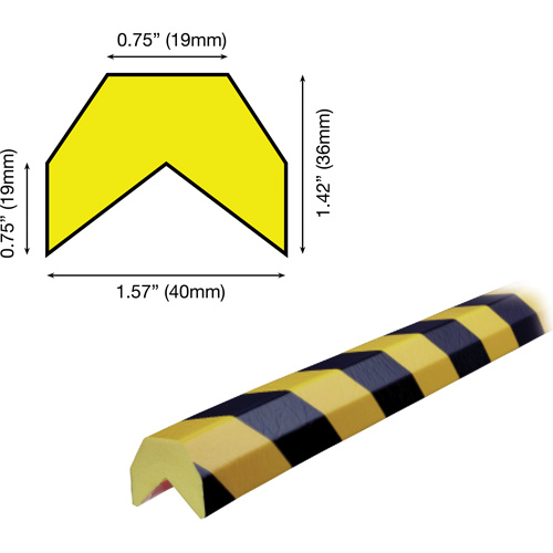 AA Profile 5M Corner Protection Bumper Guard D. Morneault & Fils