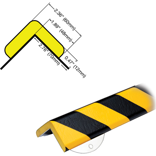WPK-H+ Profile 1M Corner Protection Bumper Guard Wall Protection Kit D. Morneault & Fils