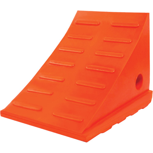 25 Ton General Purpose Wheel Chock, Urethane, Orange D. Morneault & Fils