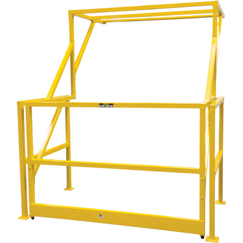 Barri&egrave;re de s&eacute;curit&eacute; pour mezzanine, 70" lo x 77" ha, 78" &eacute;lev&eacute;e, Jaune D. Morneault & Fils