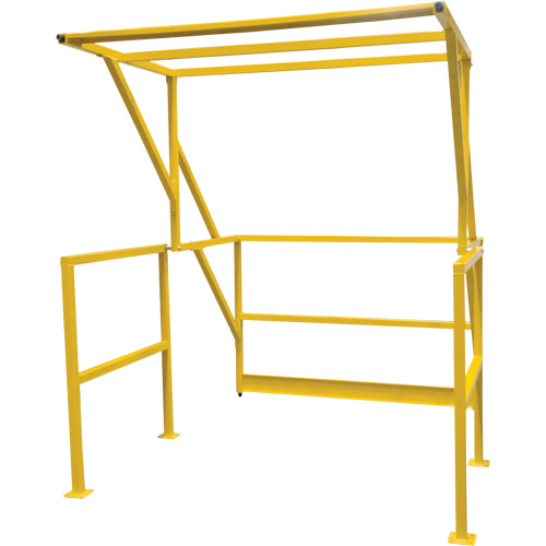 Barri&egrave;re de s&eacute;curit&eacute; pour mezzanine, 70" lo x 77" ha, 78" &eacute;lev&eacute;e, Jaune D. Morneault & Fils