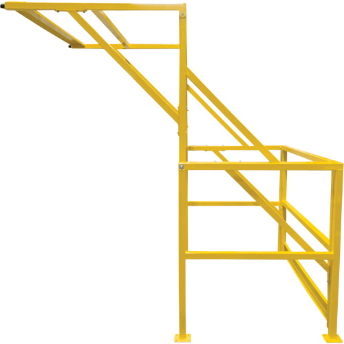 Barri&egrave;re de s&eacute;curit&eacute; pour mezzanine, 70" lo x 77" ha, 78" &eacute;lev&eacute;e, Jaune D. Morneault & Fils