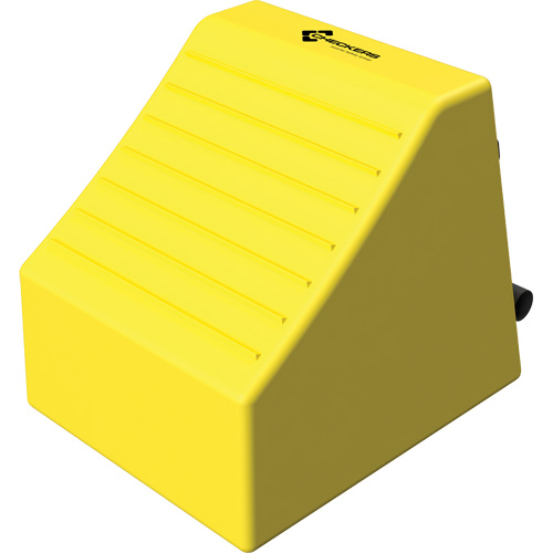 Checkers Safety Heavy-Duty Ultra Class Mining Wheel Chock, HDPE, Yellow, 14-1/2" W x 17-1/2" D x 16" H D. Morneault & Fils