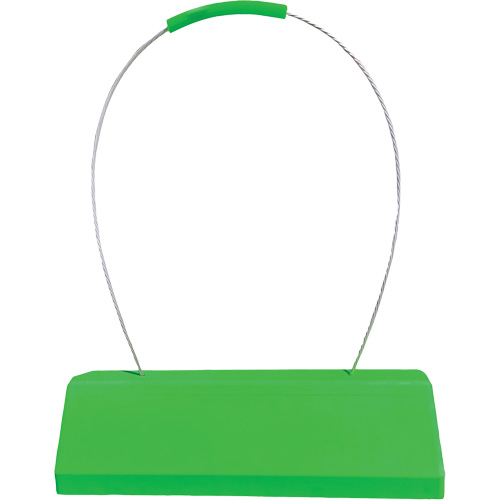 Checkers Safety SafeRay  Aircraft Wheel Chock with Ergonomic Cable Handle, Urethane, Fluorescent Green, 24" W x 8" D x 6" H D. Morneault & Fils