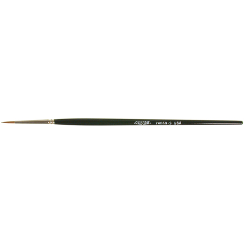 Artist Paint Brush, 3/32" Brush Width, Red Sable, Wood Handle D. Morneault & Fils