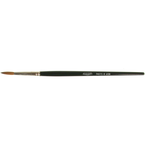 Artist Paint Brush, 5/32" Brush Width, Red Sable, Wood Handle D. Morneault & Fils