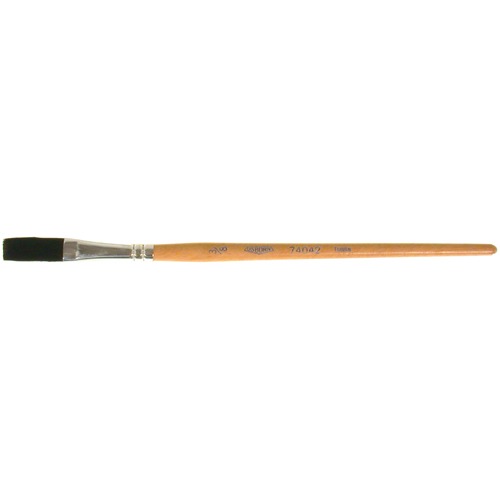 Pinceau une passe, Largeur de la brosse de 3/8", Soie de bœuf, Manche &agrave; Bois D. Morneault & Fils