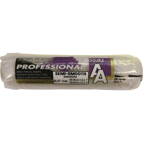 Professional AA Synthetic Paint Roller Cover, 13 mm (1/2") Nap, 240 mm (9-1/2") L D. Morneault & Fils