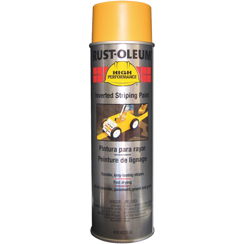 Peinture de traçage en a&eacute;rosol syst&egrave;me 2300 haute performance applicable en position invers&eacute;e, Jaune, 18 oz, Canette a&eacute;rosol D. Morneault & Fils