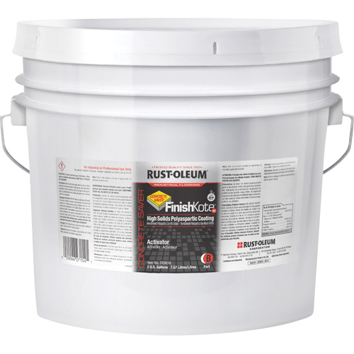 Concrete Saver&reg; FinishKote 80 High Solids Polyaspartic Floor Coating Part B, Pail, Clear/Tint Base D. Morneault & Fils