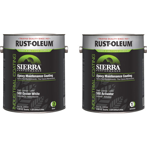 Trousse de rev&ecirc;tement dentretien &eacute;poxydique &agrave; base deau Sierra S60, Gallon, Blanc D. Morneault & Fils