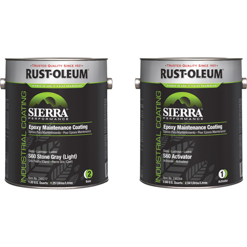 Trousse de rev&ecirc;tement dentretien &eacute;poxydique &agrave; base deau Sierra S60, Gallon, Gris D. Morneault & Fils