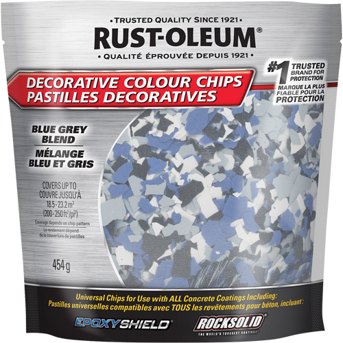 Decorative Colour Chips, 474 g, Bag, Blue Grey Blend D. Morneault & Fils