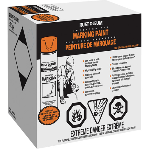 Inverted Marking Paint Spray, Aerosol Can D. Morneault & Fils