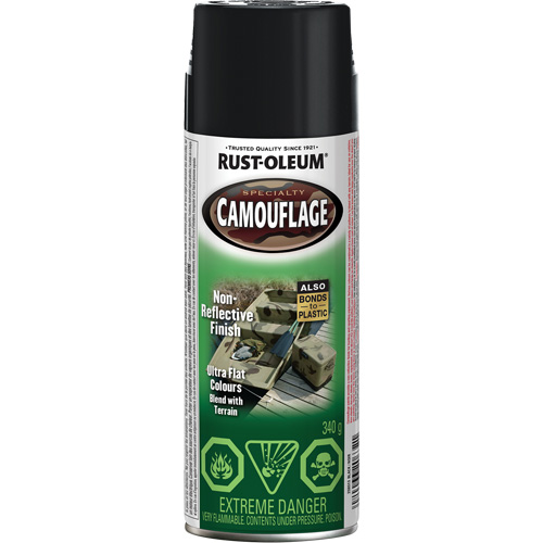Specialty Camouflage Paint, Aerosol Can, Black D. Morneault & Fils