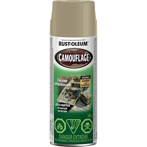 Peinture de camouflage Sp&eacute;cialit&eacute;, Canette a&eacute;rosol, Khaki D. Morneault & Fils