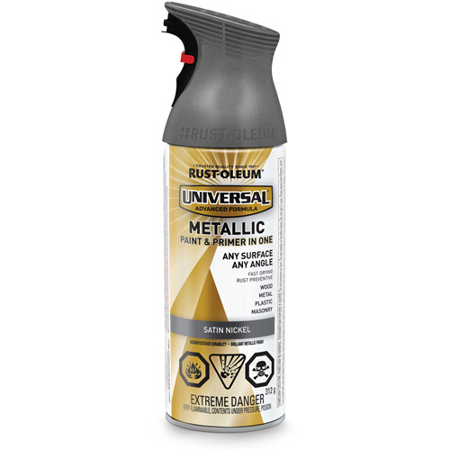 Universal&reg; Spray Paint, Satin Nickel, Satin, Aerosol Can D. Morneault & Fils