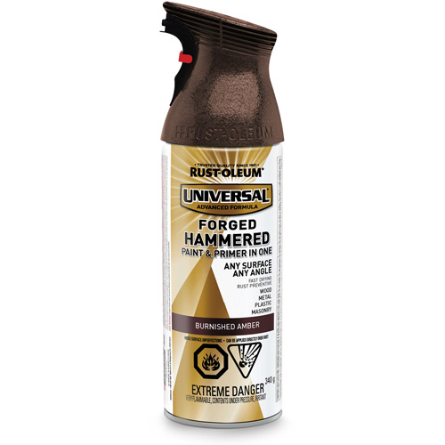 Universal&reg; Paint & Primer In One, Burnished Amber, Hammered, Aerosol Can D. Morneault & Fils