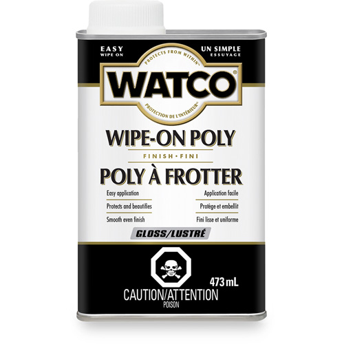 Teinture &agrave; essuyage en poly Watco, 473 ml, Transparent, Brillant D. Morneault & Fils