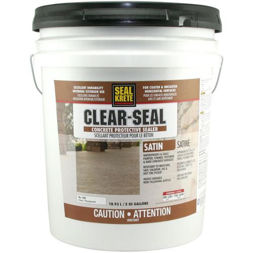 Seal-Krete&reg; Protective Sealer, 18.93 L, Water-Based, Satin, Clear D. Morneault & Fils