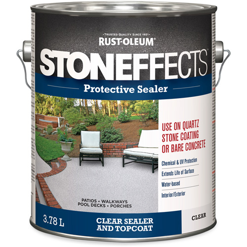Stoneffects Protective Concrete Sealer, 3.78 L, Water-Based, Transparent, Clear D. Morneault & Fils
