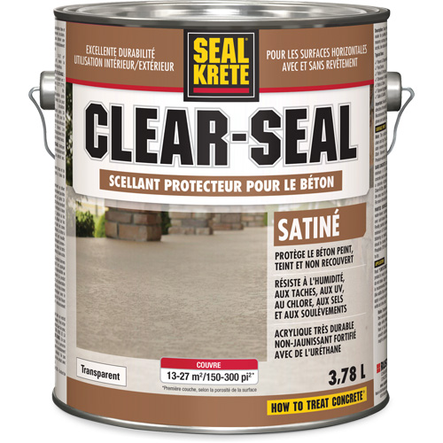 Produit d&eacute;tanch&eacute;it&eacute; protecteur Seal-Krete, 3,78 L, &agrave; l'ur&eacute;thane, Satin, Transparent D. Morneault & Fils