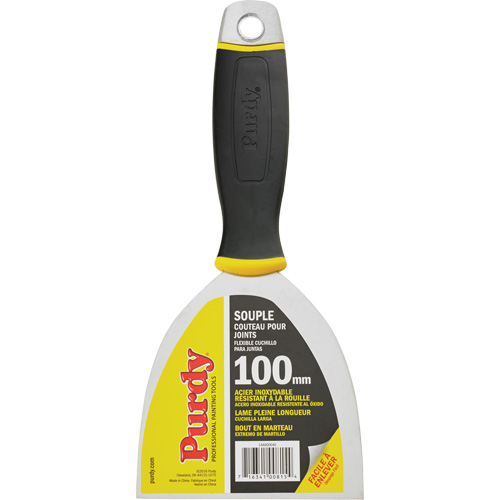 Couteau &agrave; joints de premi&egrave;re qualit&eacute;, Lame Acier inoxydable, Largeur 4", Manche Plastique D. Morneault & Fils