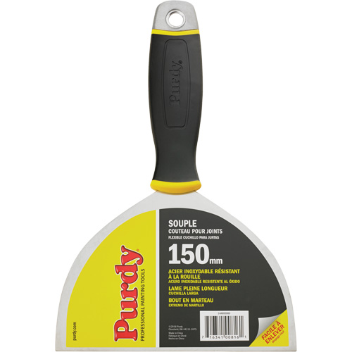 Couteau &agrave; joints de premi&egrave;re qualit&eacute;, Lame Acier inoxydable, Largeur 6", Manche Plastique D. Morneault & Fils
