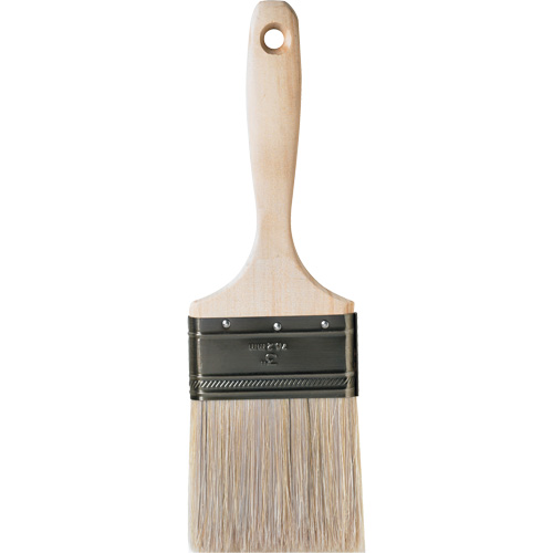 Pinceau pour murs et moulures One Coat, Soie blanche, Manche Bois, Largeur de 3" D. Morneault & Fils