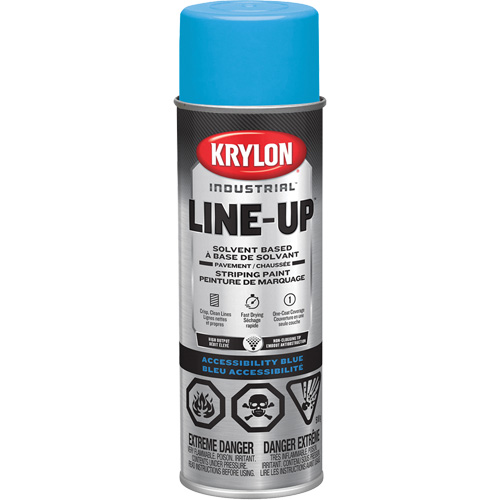 Peinture en a&eacute;rosol industrielle &agrave; base de solvant pour le marquage de la chauss&eacute;e LINE-UP, Bleu, 18 oz, Canette a&eacute;rosol D. Morneault & Fils
