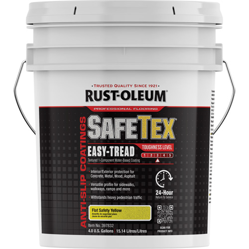 Rev&ecirc;tement d'acrylique SafeTex Easy-Tread, 4 gal., &agrave; l'eau, Plat/Textur&eacute;, Jaune D. Morneault & Fils
