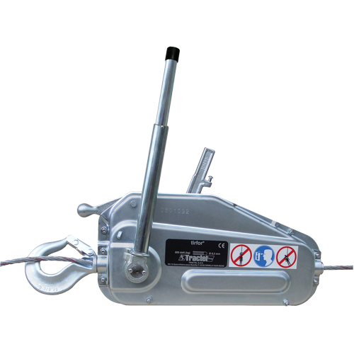 Palan &agrave; c&acirc;ble d'acier Tirfor - TU17, Diam&egrave;tre du fil 5/16", Capacit&eacute; 2000 lb (1 tonne) D. Morneault & Fils