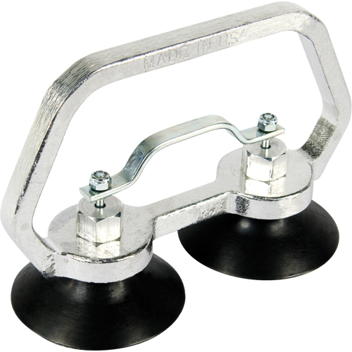 Vacuum Cups - Heavy-Duty Double Cup, 30 lbs. Capacity, 3", Pull-bar, 7" Handle Length D. Morneault & Fils