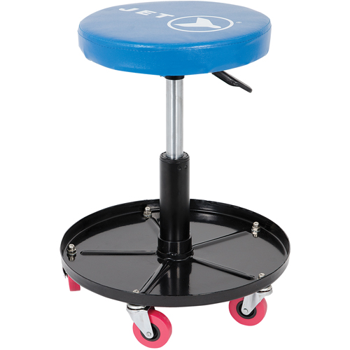 JMS-642A Adjustable Mechanic's Roller Seat, Vinyl, Blue, 300 lbs. Capacity D. Morneault & Fils