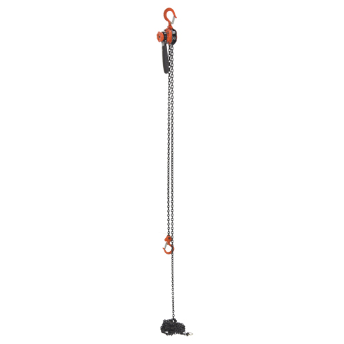 Mini Lever Hoist, 15' Lift, 500 lbs. (0.25 tons) Capacity, Steel Chain D. Morneault & Fils