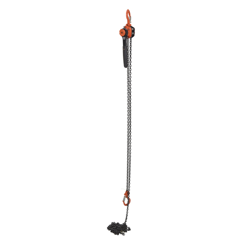 Mini Lever Hoist, 15' Lift, 1000 lbs. (0.5 tons) Capacity, Steel Chain D. Morneault & Fils
